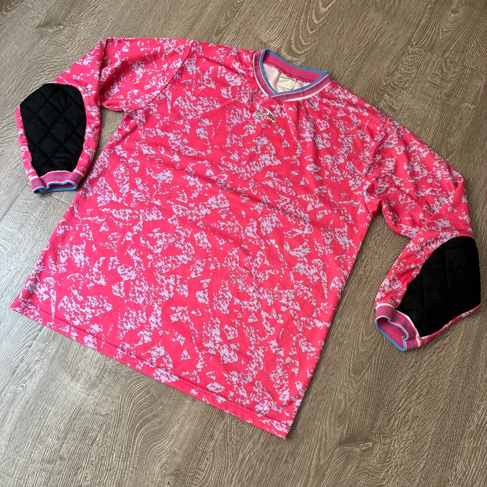Vintage Score Soccer Goalkeeper Jersey - Pink Quilted Elbows (90s) MADE IN USA